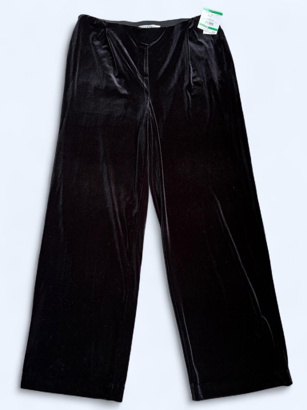 Kasper Black Velvet Wide-Leg Pants